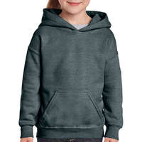 Gildan Gyerek Pulóver Kapucnis Hosszú ujjú Gildan Heavy Blend Youth Hooded Sweat - M (140/152), Sötét hea