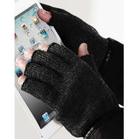 Beechfield Férfi kesztyű Beechfield Fingerless Gloves S/M, Fekete