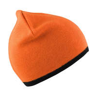 Result Caps Férfi kötött sapka Result Caps Reversible Fashion Fit Hat Egy méret, Világos narancssárga/Fekete