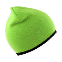 Result Caps Férfi kötött sapka Result Caps Reversible Fashion Fit Hat Egy méret, Lime zöld/Fekete