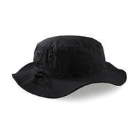 Beechfield Uniszex UV álló kalap, UPF 50+ horgász kalap, vadász, kertész kalap sapka Beechfield Cargo Bucket Hat - One Size, Fekete