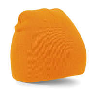 Beechfield Uniszex téli sapka Beechfield Original Pull-On Beanie Egy méret, Fluorescent Narancssárga