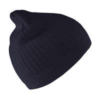 Result Caps Uniszex kötött sapka Result Caps Delux Double Knit Cotton Beanie Hat Egy méret, Sötétkék (navy)