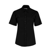 Kustom Kit Női rövid ujjú blúz Kustom Kit Women&#039;s Tailored Fit City Shirt SSL 2XL (18), Fekete