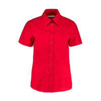 Kustom Kit Női rövid ujjú blúz Kustom Kit Women&#039;s Tailored Fit Workwear Oxford Shirt SSL XS (8), Piros