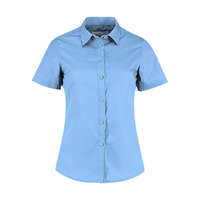Kustom Kit Női rövid ujjú blúz Kustom Kit Women&#039;s Tailored Fit Poplin Shirt SSL XS, Világos kék