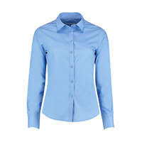 Kustom Kit Női hosszú ujjú blúz Kustom Kit Women&#039;s Tailored Fit Poplin Shirt XS, Világos kék