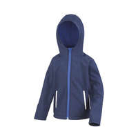 Result Gyerek Kabát Kapucnis Hosszú ujjú Result Kids TX Performance Hooded Softshell Jacket -L (9-10), Sötétkék/Királykék