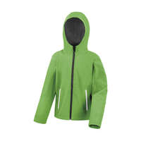 Result Gyerek Kabát Kapucnis Hosszú ujjú Result Kids TX Performance Hooded Softshell Jacket -L (9-10), Vivid Zöld/Fekete