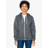 American Apparel Uniszex kapucnis pulóver American Apparel AAF497 Flex Fleece Zip Hoodie -S, Dark Heather Grey