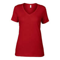 Anvil Női póló Anvil AN392 pehelysúlyú v-nyakú p Óló -XS, Red