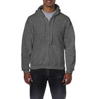 Gildan Uniszex kapucnis pulóver Gildan GI18600 Heavy Blend Adult Full Zip Hooded Sweatshirt -2XL, Dark Heather