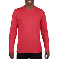Gildan Uniszex hosszú ujjú póló Gildan GI42400 performance Adult Long Sleeve T-Shirt -M, Red