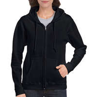 Gildan Női kapucnis pulóver Gildan GIL18600 Heavy Blend Ladies&#039; Full Zip Hooded Sweatshirt -XL, Black