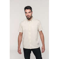 Kariban Férfi ing Kariban KA587 Men&#039;S Ariana Iii Short Sleeve Cotton Shirt -S, Light Khaki