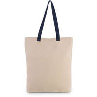 Kimood Uniszex táska Kimood KI0278 Shopper Bag With Gusset And Contrast Colour Handle -Egy méret, Natural/Steel Grey