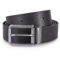 K-UP Uniszex K-UP KP812 Raw Edge Leather Belt - 35Mm -Egy méret, Black