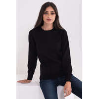 Legend World Wide Női Legend World Wide LWL9188 Ladies’ Crew neck Fine Gauge Cotton pullover -3XL, Dark Melange Grey