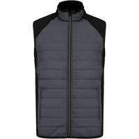 Proact Uniszex kabát Proact PA235 Dual-Fabric Sleeveless Sports Jacket -XL, Sporty Grey/Black