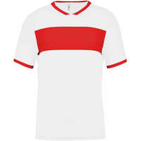 Proact Gyerek póló Proact PA4001 Kids&#039; Short Sleeve Jersey -8/10, White/Sporty Red