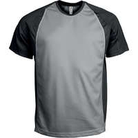 Proact Férfi póló Proact PA467 Two-Tone Short-Sleeved T-Shirt -2XL, Fine Grey/Black