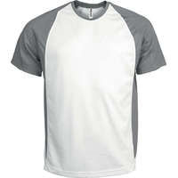 Proact Férfi póló Proact PA467 Two-Tone Short-Sleeved T-Shirt -L, White/Fine Grey