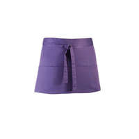 Premier Uniszex, női, férfi kötény, szakács, pincér Premier PR155 Colours Collection’ Three pocket Apron -Egy méret, Purple