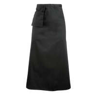 Premier Uniszex, női, férfi kötény, szakács, pincér Premier PR156 Bistro&#039; Waist Apron -Egy méret, Black