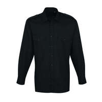 Premier Férfi ing Premier PR210 Men’S Long Sleeve pilot Shirt -L/XL, Black
