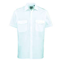 Premier Férfi ing Premier PR212 Men’S Short Sleeve pilot Shirt -M/L, Light Blue