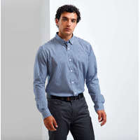 Premier Férfi ing Premier PR252 Maxton&#039; Check Men&#039;S Long Sleeve Shirt -3XL, Steel/Black