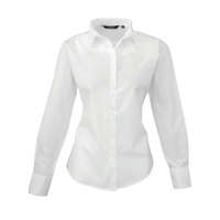 Premier Női Premier PR300 Women&#039;S Long Sleeve poplin Blouse -2XL, White
