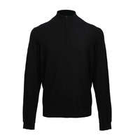 Premier Férfi Premier PR695 Men&#039;S Quarter-Zip Knitted Sweater -2XL, Black