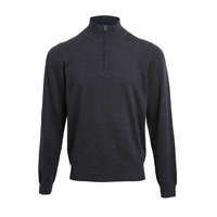 Premier Férfi Premier PR695 Men&#039;S Quarter-Zip Knitted Sweater -L, Charcoal