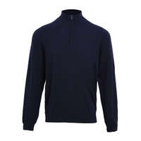 Premier Férfi Premier PR695 Men&#039;S Quarter-Zip Knitted Sweater -S, Navy