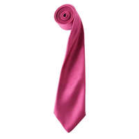 Premier Uniszex Premier PR750 Colours Collection&#039; Satin Tie -Egy méret, Hot Pink
