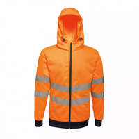 Regatta Férfi kapucnis pulóver Regatta RETRA471 Hi vis pro Full Zip Stretch Hoodie Jacket -M, Orange/Navy