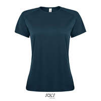 SOL&#039;S Női póló SOL&#039;S SO01159 Sol&#039;S Sporty Women - Raglan-Sleeved T-Shirt -L, Petroleum Blue