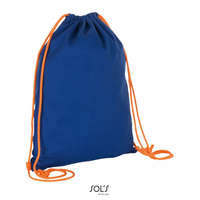 SOL&#039;S Uniszex hátizsák SOL&#039;S SO01671 Sol&#039;S District - Drawstring Backpack -Egy méret, Royal Blue/Orange