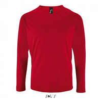SOL&#039;S Férfi póló SOL&#039;S SO02071 Sol&#039;S Sporty Lsl Men - Long-Sleeve Sports T-Shirt -XL, Red