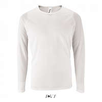SOL&#039;S Férfi póló SOL&#039;S SO02071 Sol&#039;S Sporty Lsl Men - Long-Sleeve Sports T-Shirt -M, White