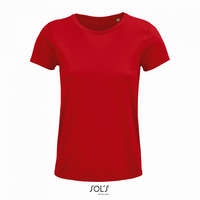 SOL&#039;S Női póló SOL&#039;S SO03581 Sol&#039;S Crusader Women - Round-neck Fitted Jersey T-Shirt -XL, Red