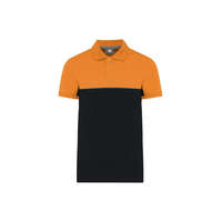 Designed To Work Uniszex póló Designed To Work WK210 Eco-Friendly Two-Tone Short Sleeve polo Shirt -5XL, Black/Orange