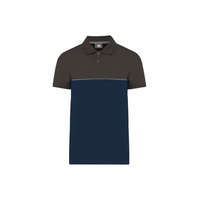 Designed To Work Uniszex póló Designed To Work WK210 Eco-Friendly Two-Tone Short Sleeve polo Shirt -5XL, Navy/Dark Grey