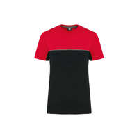 Designed To Work Uniszex póló Designed To Work WK304 Eco-Friendly Short Sleeve Two-Tone T-Shirt -4XL, Black/Red