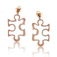 Ezüst Toscana Puzzle Fülbevaló- rosé