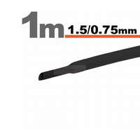 Globiz Zsugorcső 1,5mm/0,75mm fekete