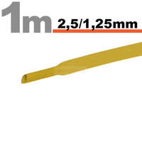 Globiz Zsugorcső 2,5mm/1,25mm sárga
