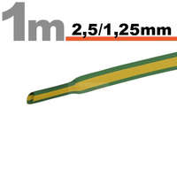 Globiz Zsugorcső 2,5mm/1,25mm zöld/sárga