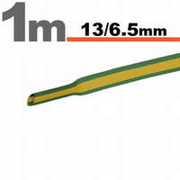 Globiz Zsugorcső 13mm/6,5mm zöld/sárga